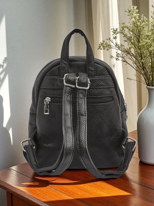 Plecak damski Astrea Królewska Moda зі шкіри екологічної чорно-білий