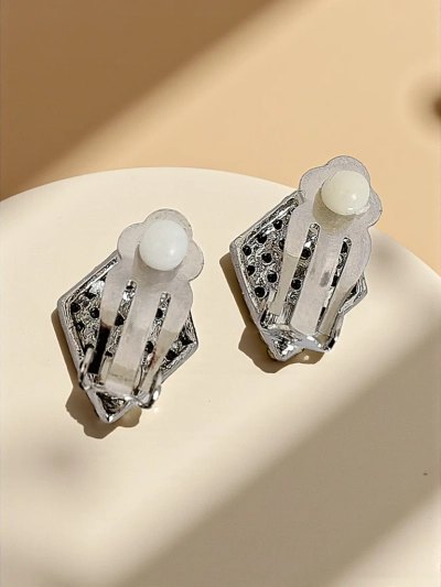 Royalfashion Damen Ohrclips mit Zirkonia