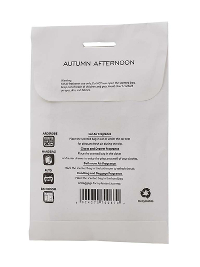 Duftbeutel für Autos, Handtaschen, Kleiderschränke und Badezimmer. Herbstnachmittag.