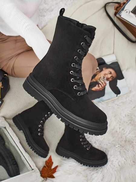 Damen Eco-Wildleder Worker Boots Molistea