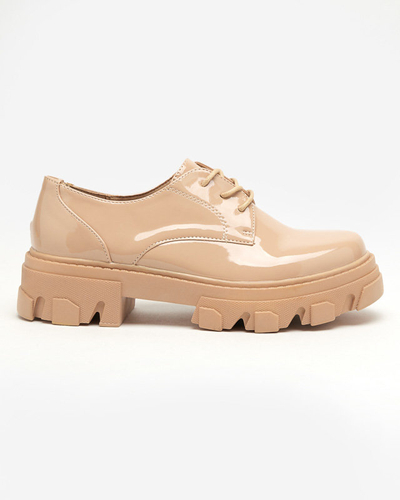 OUTLET Beige lackierte Damenschuhe Binotsi - Schuhe