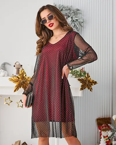 Royalfashion Klassisches Damenknie-lang Kleid