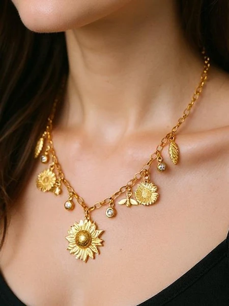 Aurelia Charis Halskette mit Boho-Anhängern