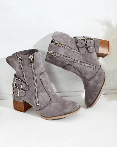 Royalfashion Decorated Zerta Heeled Booties