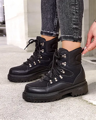 Royalfashion Damen Trapper Stiefel Savelly