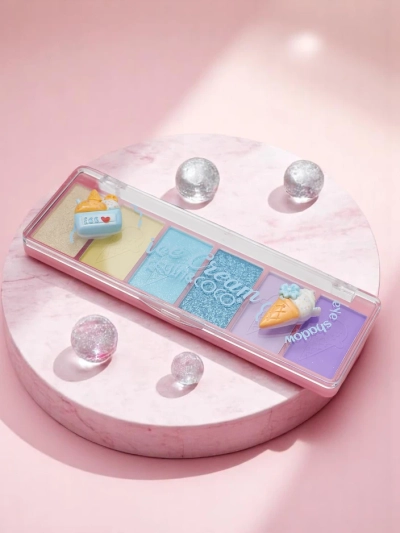 Kevin&Coco Palette 6 Lidschatten mit Glitzer Ice Cream