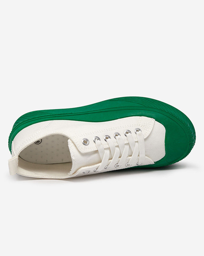Weiß-grüner Damen Sneaker, Typ Nerikas - Schuhe
