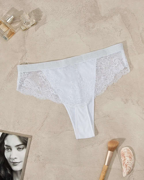 Royalfashion Білі мереживні бюстгальтери-брифи