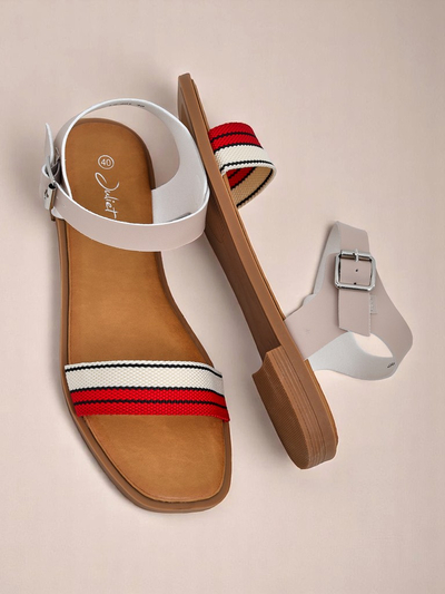 Royalfashion Damensandalen mit flacher Sohle Naya