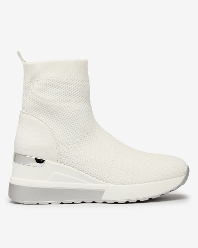 Royalfashion Weiße Stiefel auf Anker a'la Socke Carneni