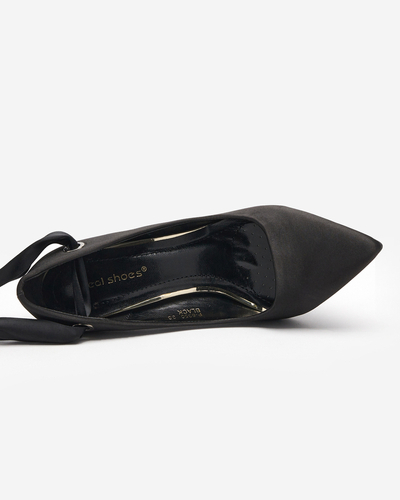 Schwarze Damenpumps mit Detis-Bindung - Schuhe