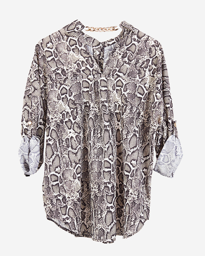 Gemustertes Damenhemd mit Kette - Kleidung