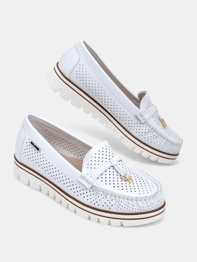 Royalfashion Damen perforierte Mokassins Elissas