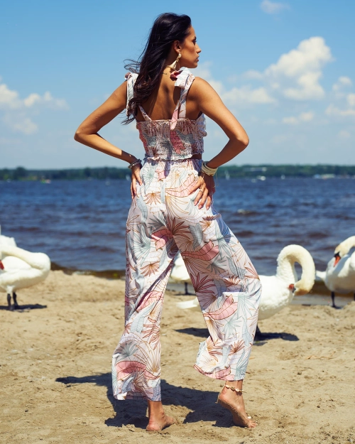 Royalfashion Візерунчастий жіночий комплект світло-рожевий