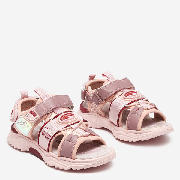 Pinke Mädchensandale mit Klettverschluss Roserro- Footwear