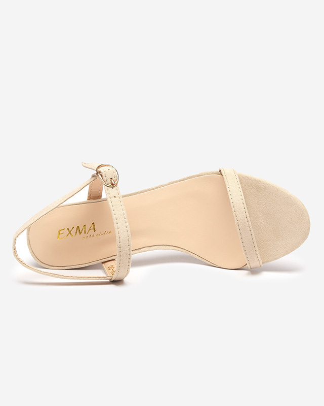 Damensandale auf dem Pfosten in beige Usopi - Schuhe