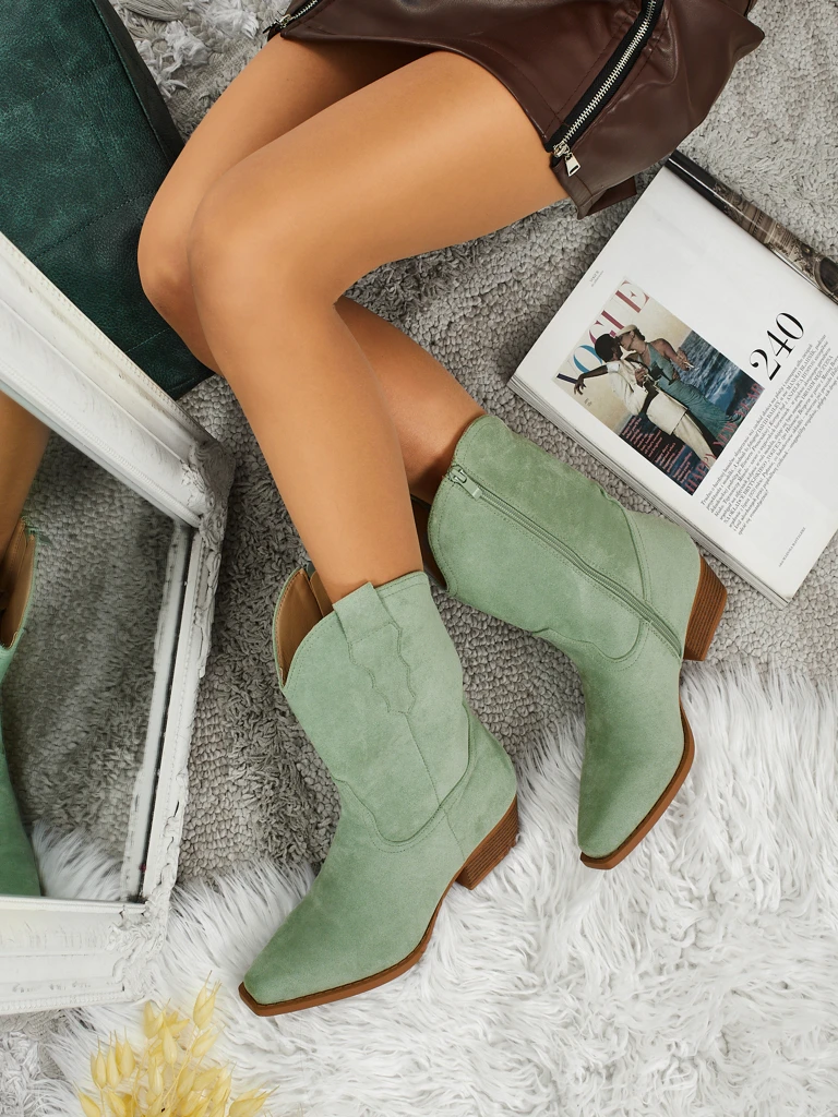 Damen Cowboystiefel Eco-Wildleder SpireHush