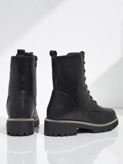 Öko-Leder Schnürstiefeletten Damen Lunara