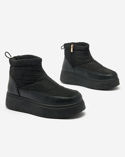 Royalfashion Damen Schlupf-Schneestiefel in schwarz Armeda