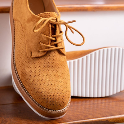 Braune Damen Öko-Wildleder Schuhe Akusen - Schuhe