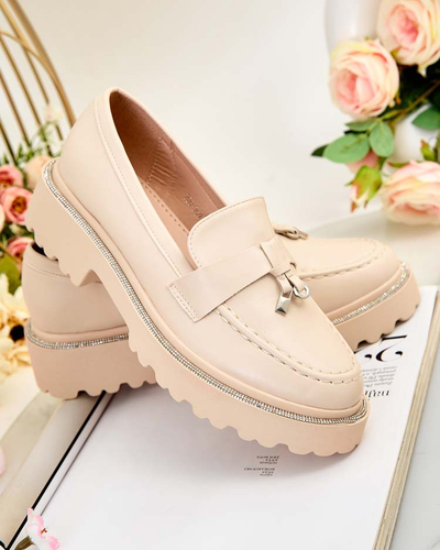 Royalfashion Damen Mokassins mit Zirkonen Ali