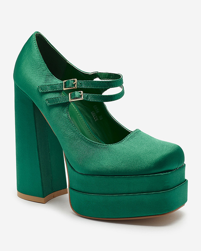 Grüne Damen hohe Stiletto-Pumps Elika - Footwear