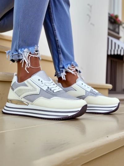 Royalfashion Damen Sneaker mit Glitzer Borovis