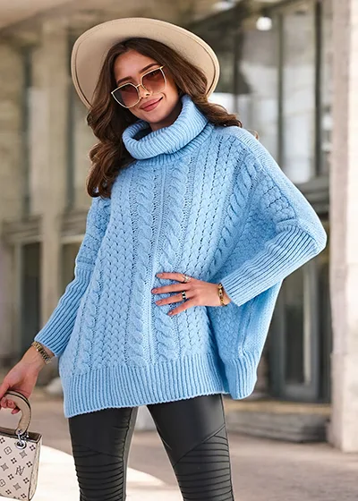 Royalfashion Damen-Rollkragenpullover