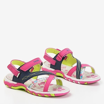 Dunkelblaue und rosa Mädchensandalen Esteban - Footwear