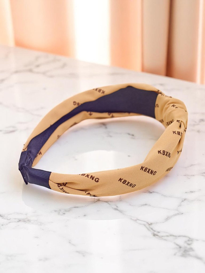 Royalfashion Geflochtenes, gemustertes Haarband Graphit Boom