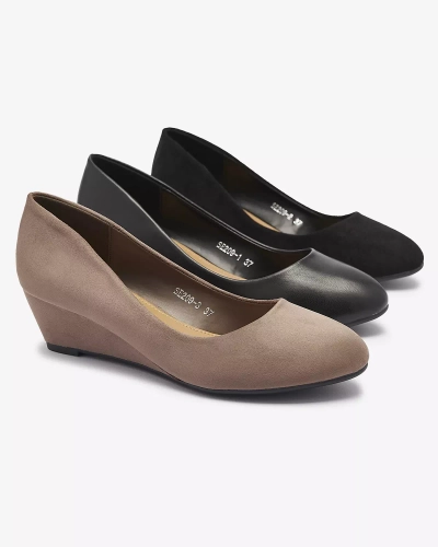 Klassische Damen Pumps aus Öko-Leder in schwarzer Farbe Jiwita - Footwear