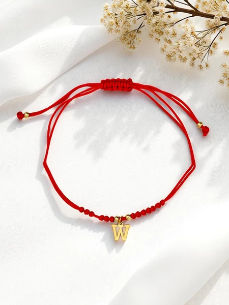 Damenarmband mit dem Buchstaben W Wanderlust