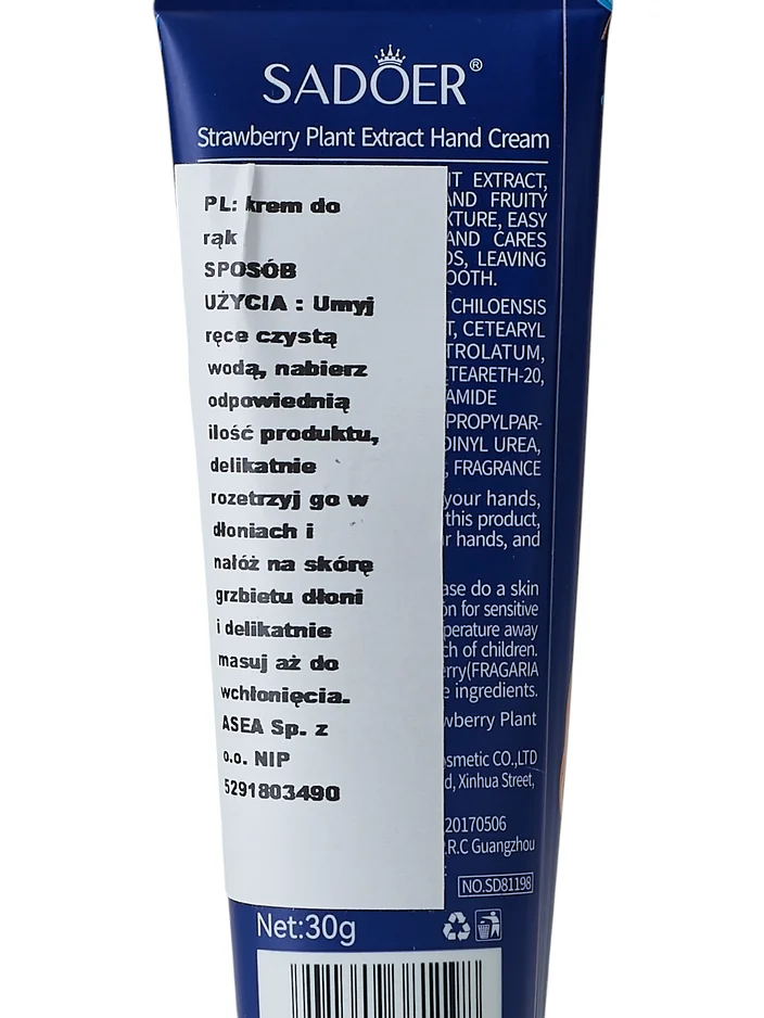 Sadoer Handcreme Pfirsich und Pflanzen 30 g