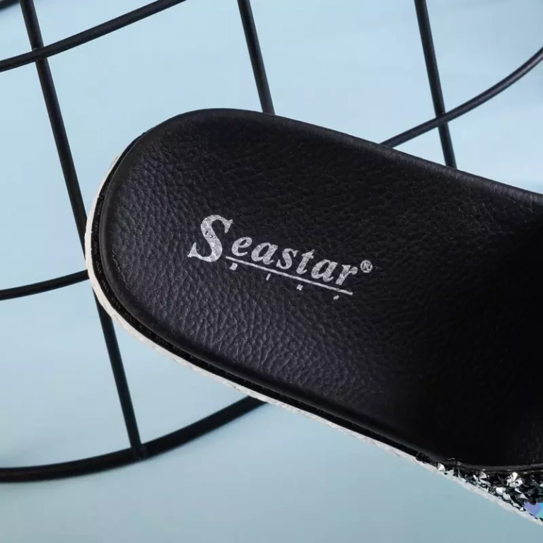 OUTLET Schwarze Plateausandalen für Damen mit Zirkonia Sailor - Schuhe