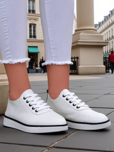 Royalfashion Damen perforierte Sportschuhe Pumbes