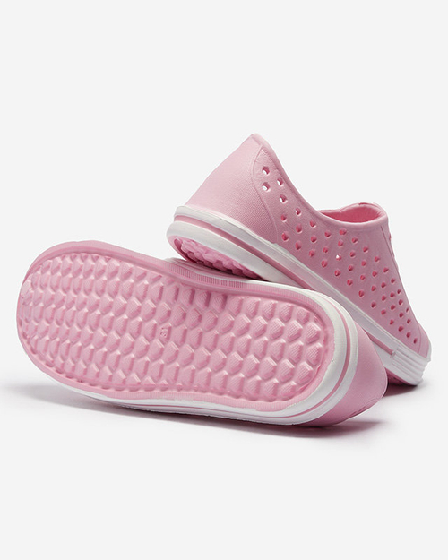 Рожеві ажурні дитячі гумові кеди Jiteri - Взуття
