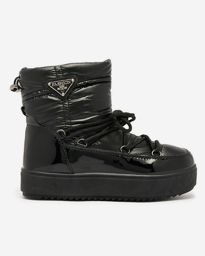 Royalfashion Damen-Schlupfstiefel a'la Schneestiefel in schwarz Nevsone