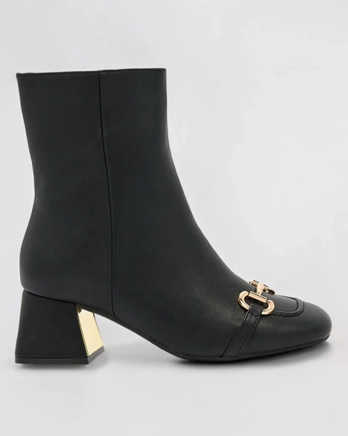 Royalfashion Чорні жіночі черевики на низькій шпильці Referra