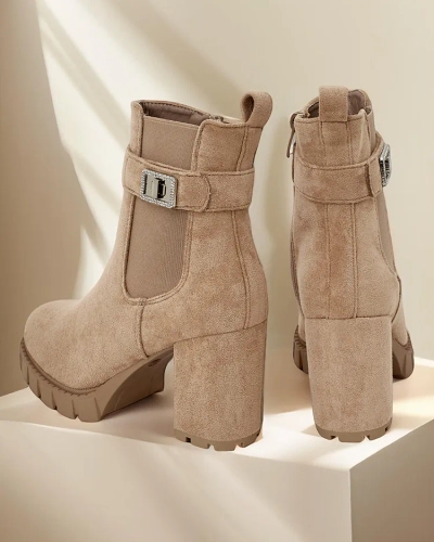 Royalfashion Damen Ankle Boots auf dem Pfosten Effo