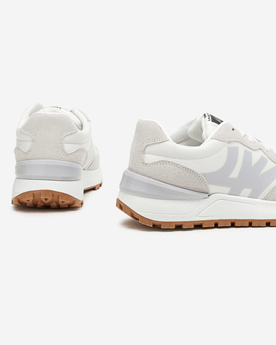 Weiße Damen-Sneaker mit grauen Narisa-Einsätzen - Footwear