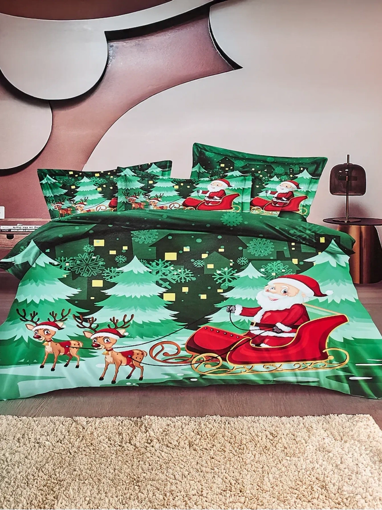 Royalfashion Weihnachtsbettwäsche 200x220 Set 3-TEILIG