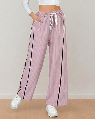 Royalfashion Gestreifte Stoffhose für Damen mit Streifen