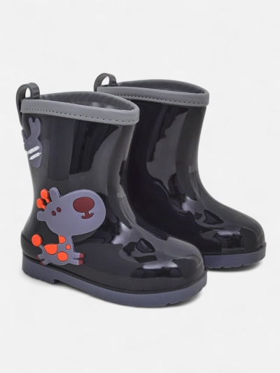 Royalfashion Kinder-Regenstiefel mit Funny Time Patches