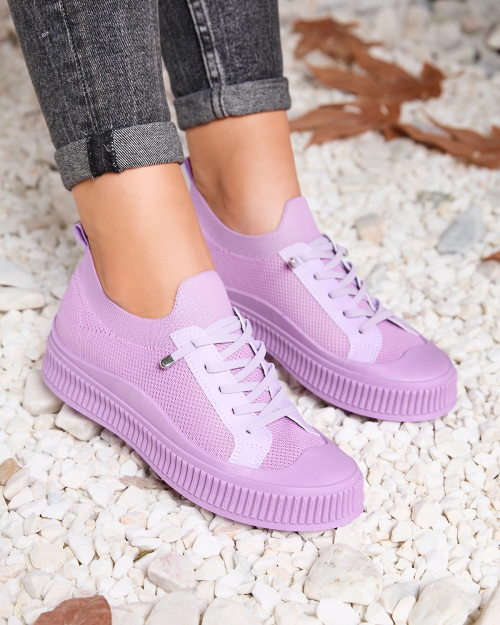 Royalfashion Фіолетові жіночі тканинні тенісні кросівки Lite Steps