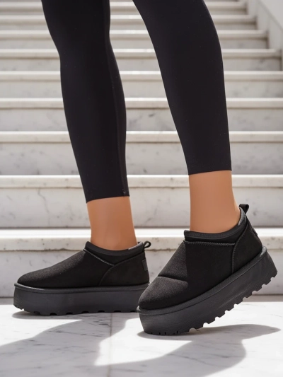 Royalfashion Damen Kurzstiefel a'la Schneestiefel Ozozi
