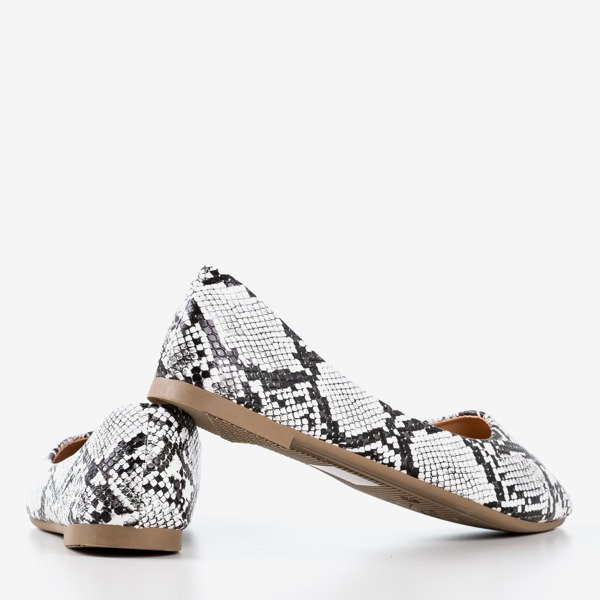 Weiße Damenballerinas a'la Schlangenhaut Lilla - Footwear 1