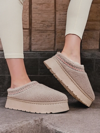 Royalfashion Kurze Damen Schneestiefel à la Schneeschuhe Esel