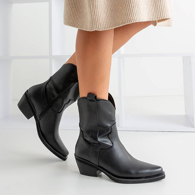 Schwarze Cowboystiefel für Damen von Laia - Schuhe