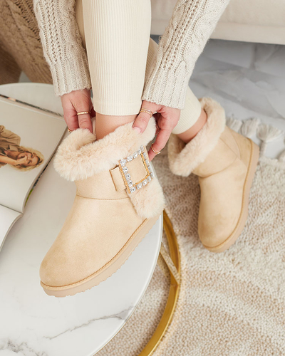 Royalfashion Damenstiefel a'la Schneestiefel mit Ornament Galaes