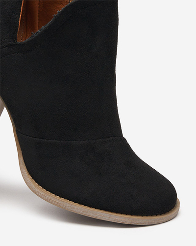 Schwarze Damenstiefeletten mit Ausschnitten Encura - Footwear